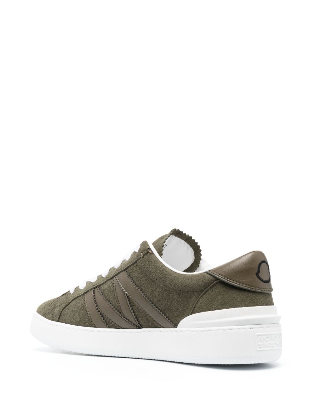 Shop Moncler Monaco Panelled Sneakers In Green