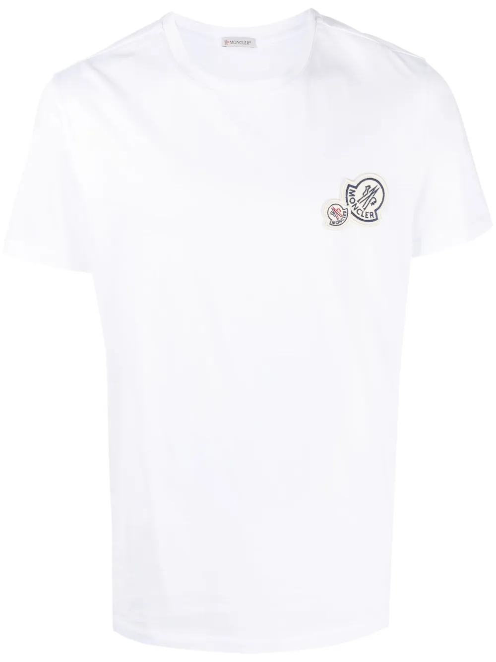 Shop Moncler Logo-patch Cotton-jersey T-shirt In White