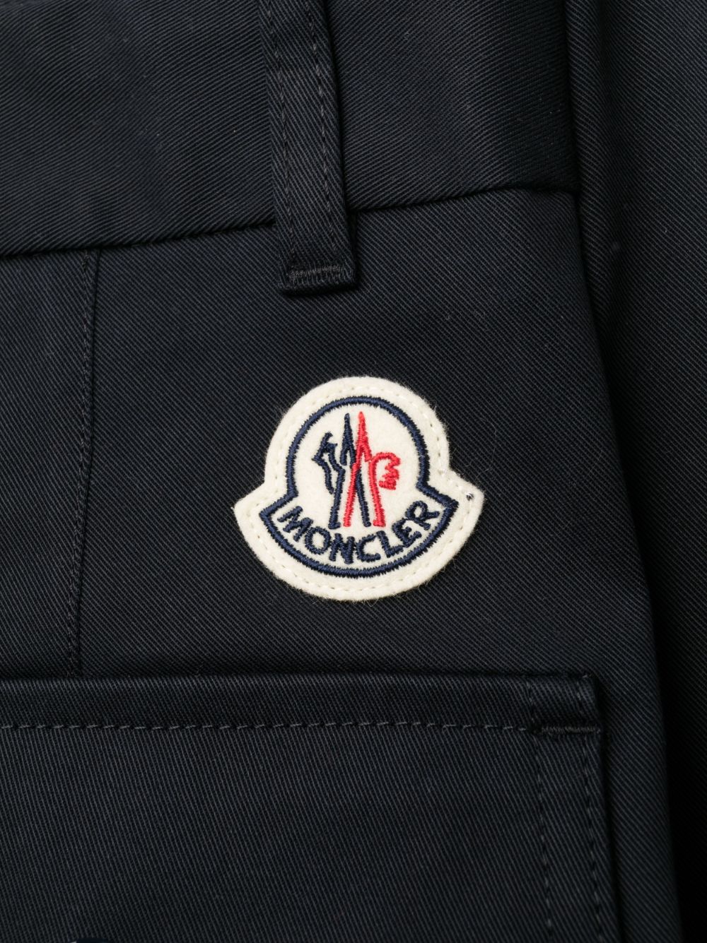 Moncler white discount badge