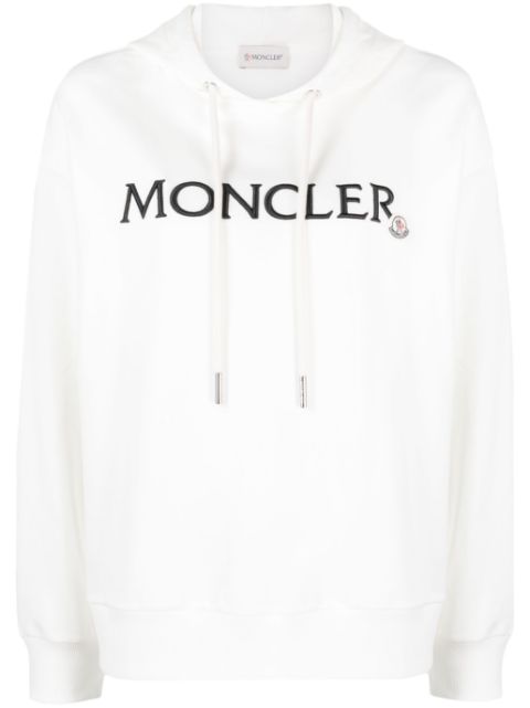 Moncler logo-embroidered cotton hoodie 