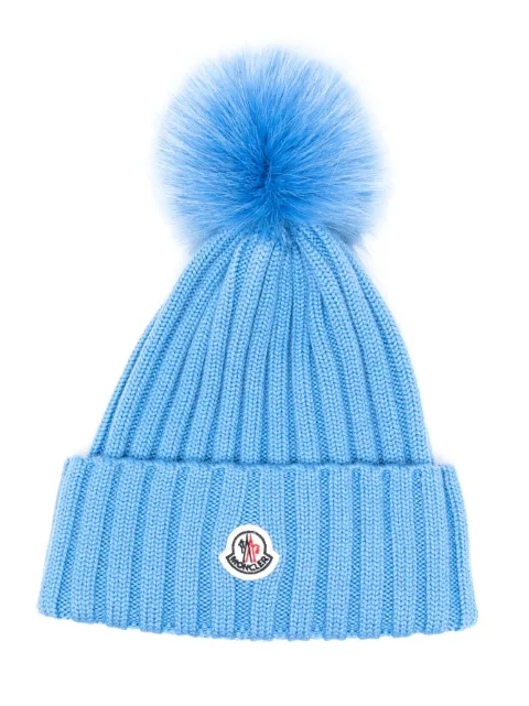 Moncler pompom-detail knitted beanie