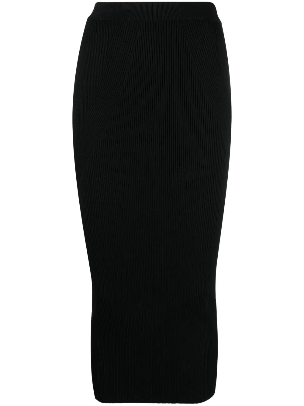 Alexander Mcqueen Pencil Midi Skirt In Black