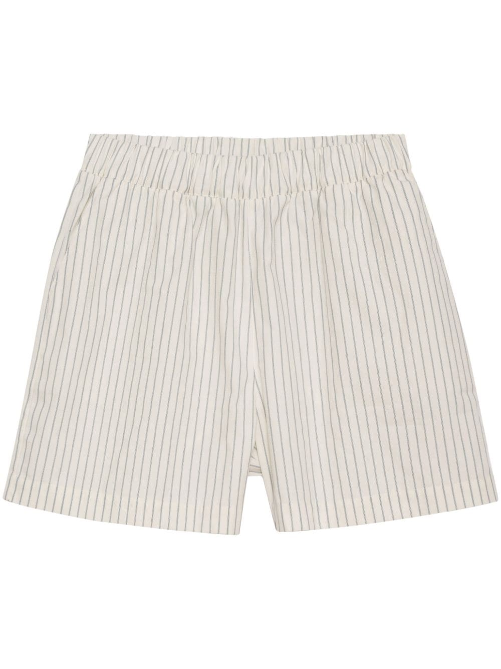 ANINE BING REN STRIPE-PRINT SHORTS