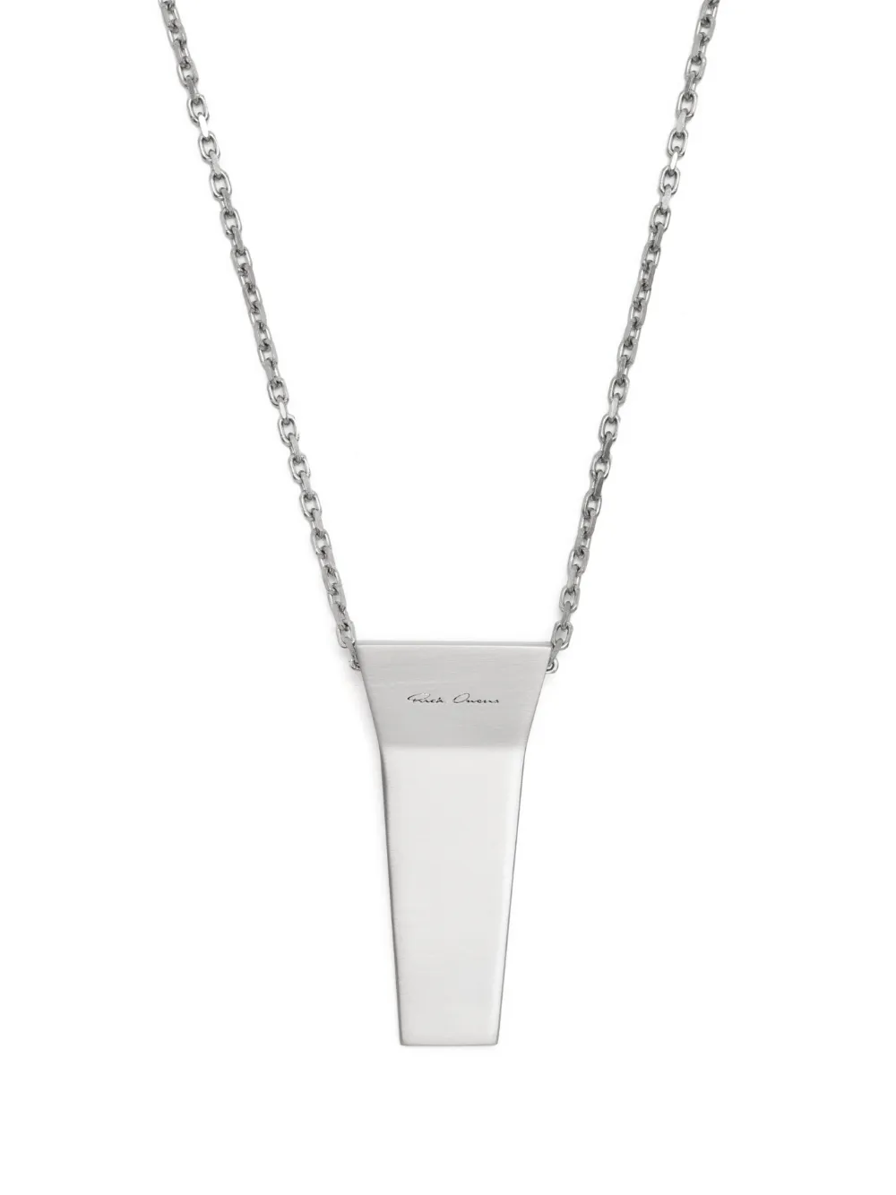 RICK OWENS LOGO-ENGRAVED CHAIN NECKLACE