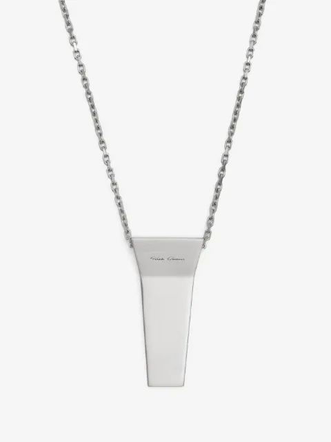 Rick Owens collar de cadena con logo grabado