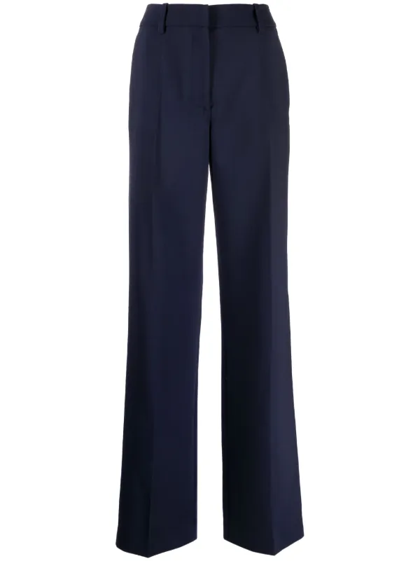Off-White Wide-leg Virgin-wool-blend Trousers in Blue