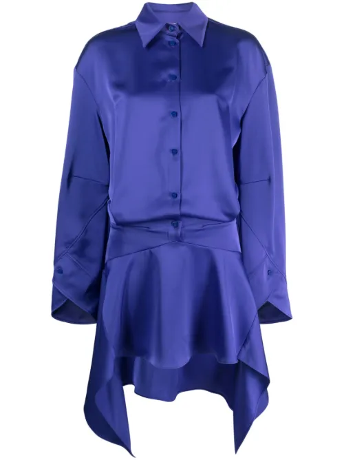 Robe-chemise à ourlet asymétrique - The Attico - Modalova