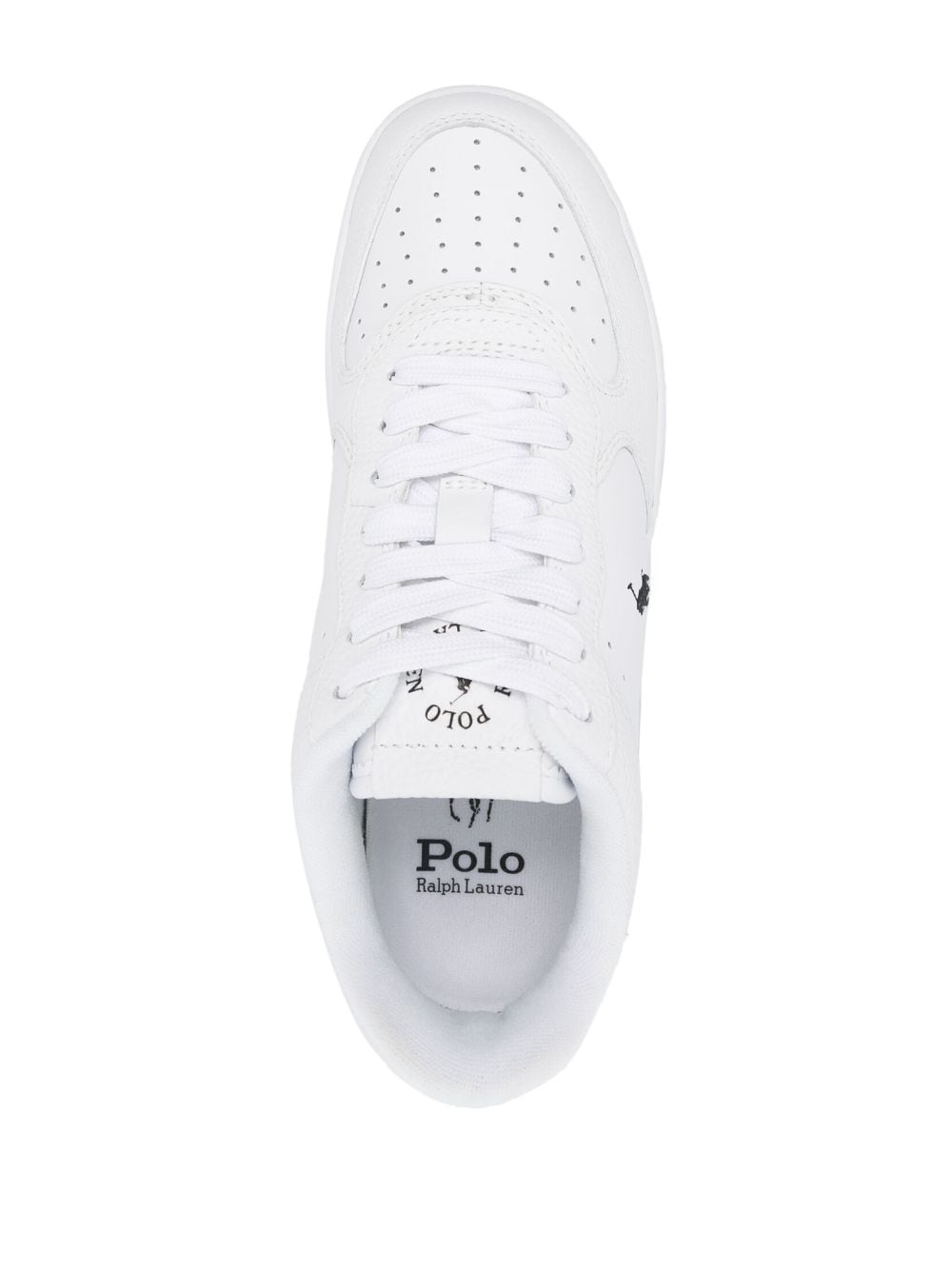 Shop Polo Ralph Lauren Masters Court Lace-up Sneakers In 白色
