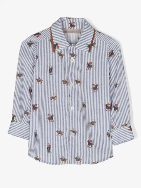 La Stupenderia Polo Horse-print cotton shirt 