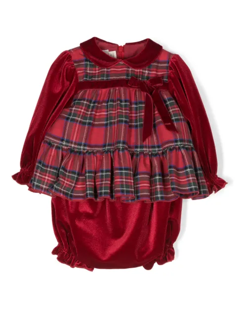 La Stupenderia Set aus kariertem Oberteil und Shorts