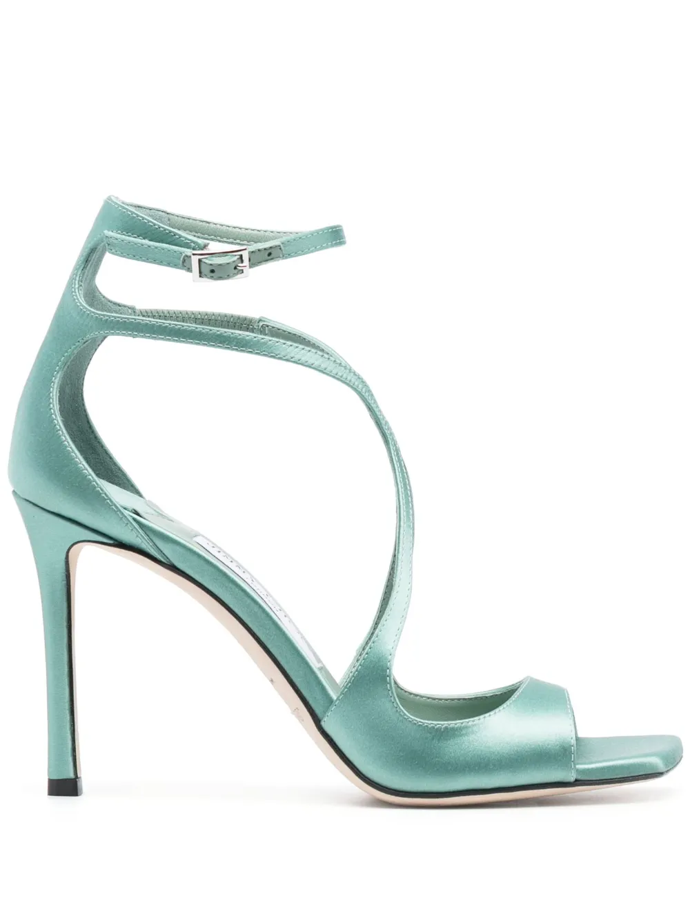 Jimmy Choo Azia 95mm metallic-effect sandals