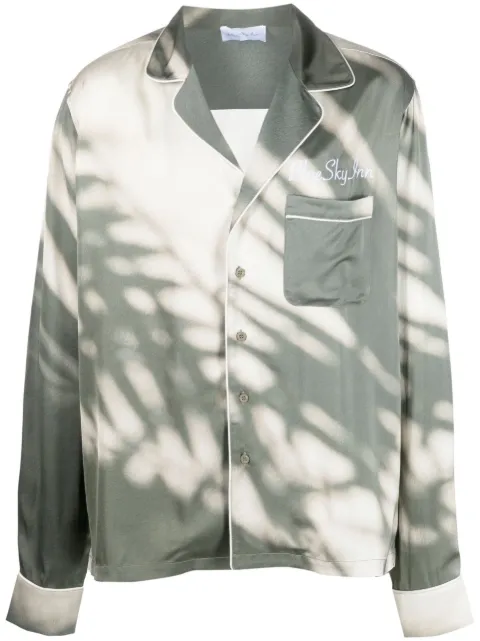 BLUE SKY INN embroidered-logo pyjama shirt