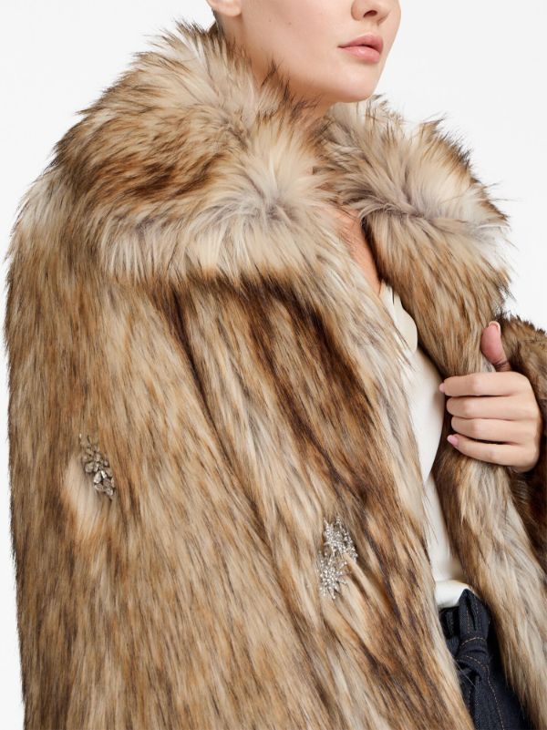 Faux hot sale mink coat