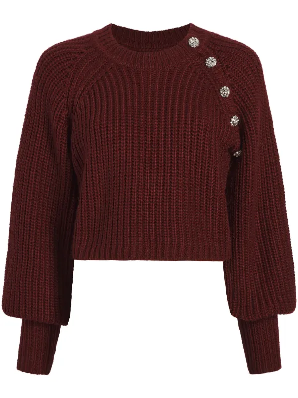 burgundy cropped jumper