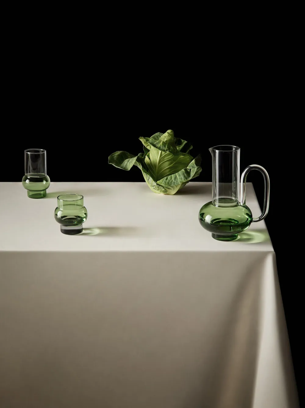  Tom Dixon Bump Tall Glasses (set Of Two) - Green 