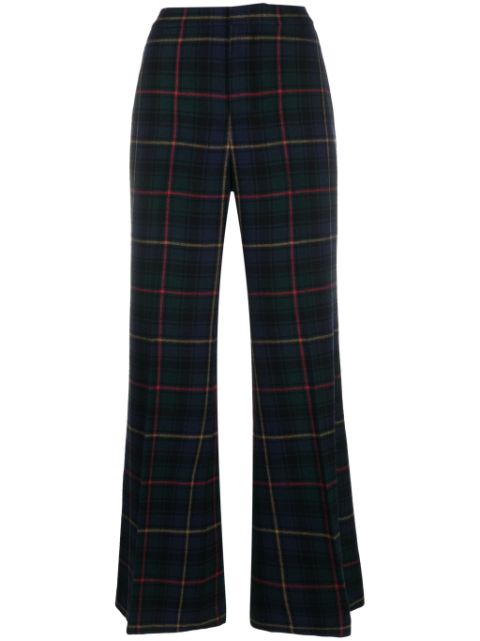 Polo Ralph Lauren plaid wool flared trousers Women