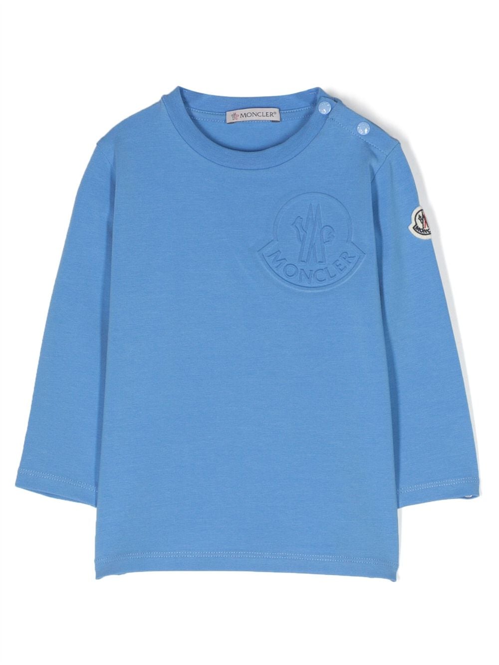 Moncler Enfant logo-embossed crew-neck sweatshirt - Blue