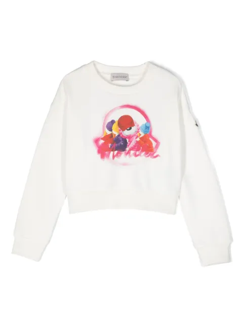 Moncler Enfant graphic-print cotton sweatshirt