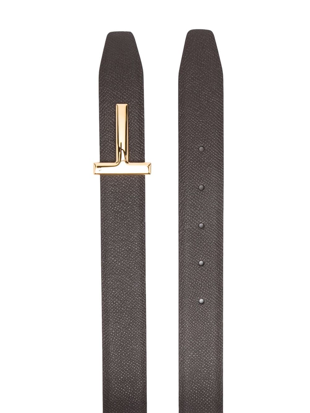 TOM FORD logo-buckle leather belt - Bruin