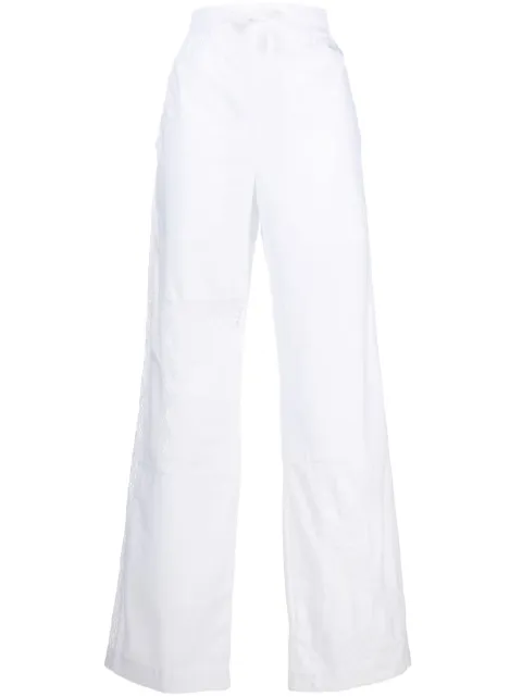 Marine Serre Household linen straight-leg cotton trousers