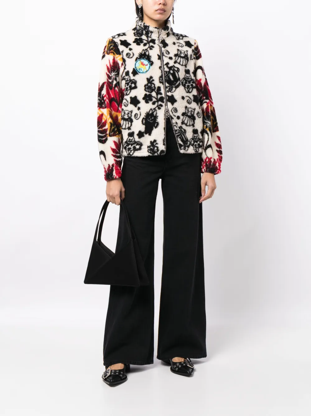 Chopova Lowena Dance Party cotton fleece jacket - Wit