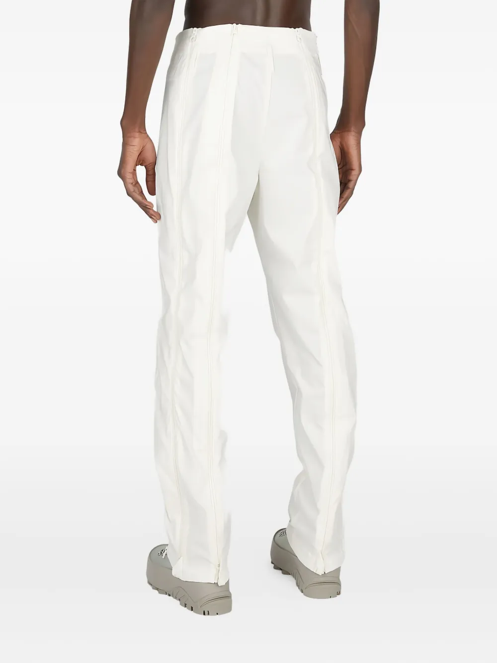 Post Archive Faction Zip-detail Trousers In White