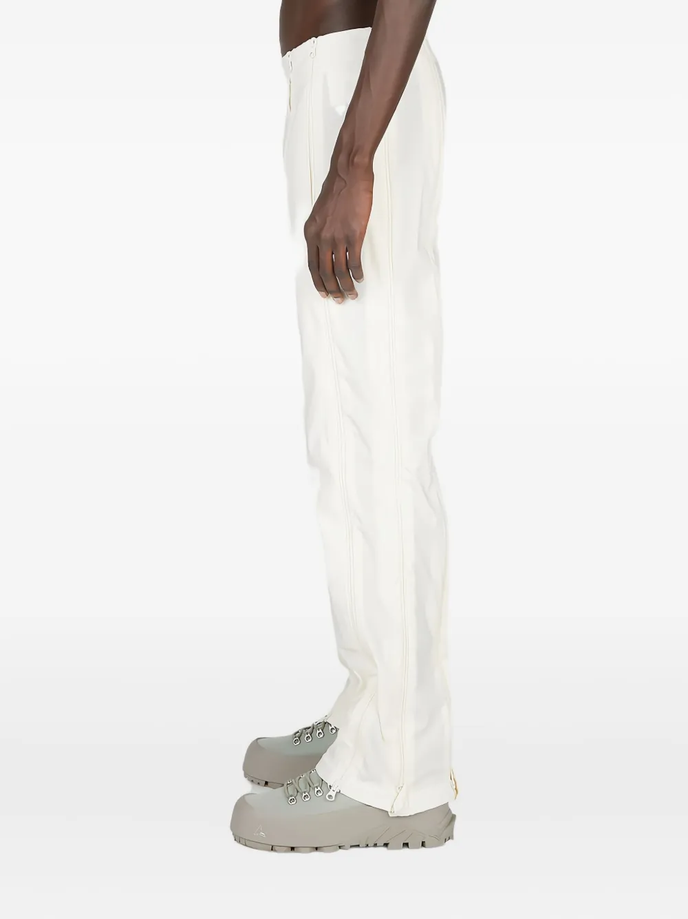 Post Archive Faction Zip-detail Trousers In White