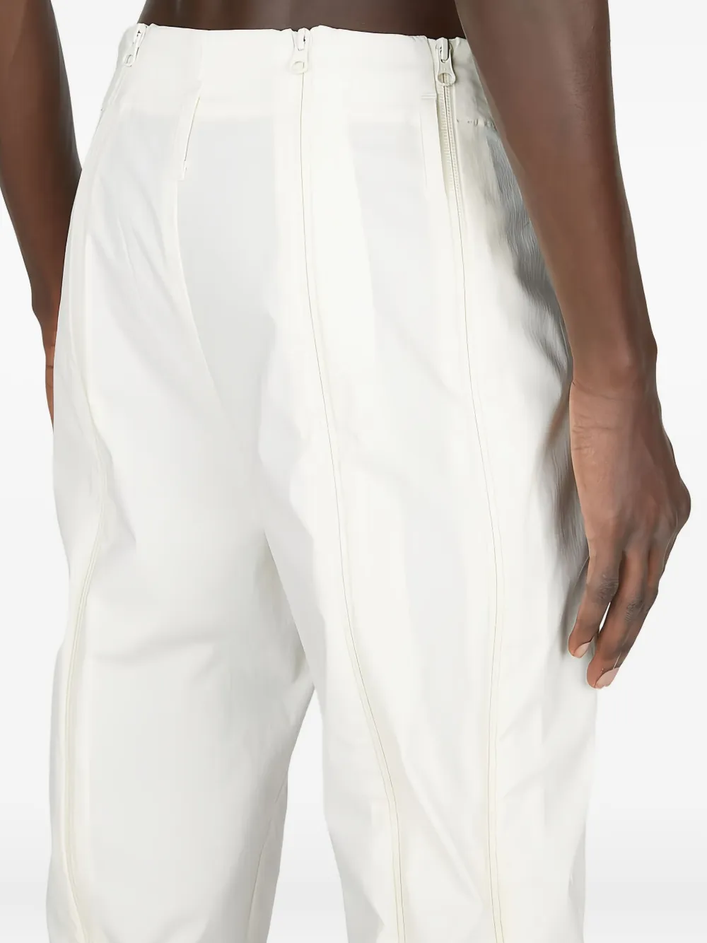 Post Archive Faction Zip-detail Trousers In White