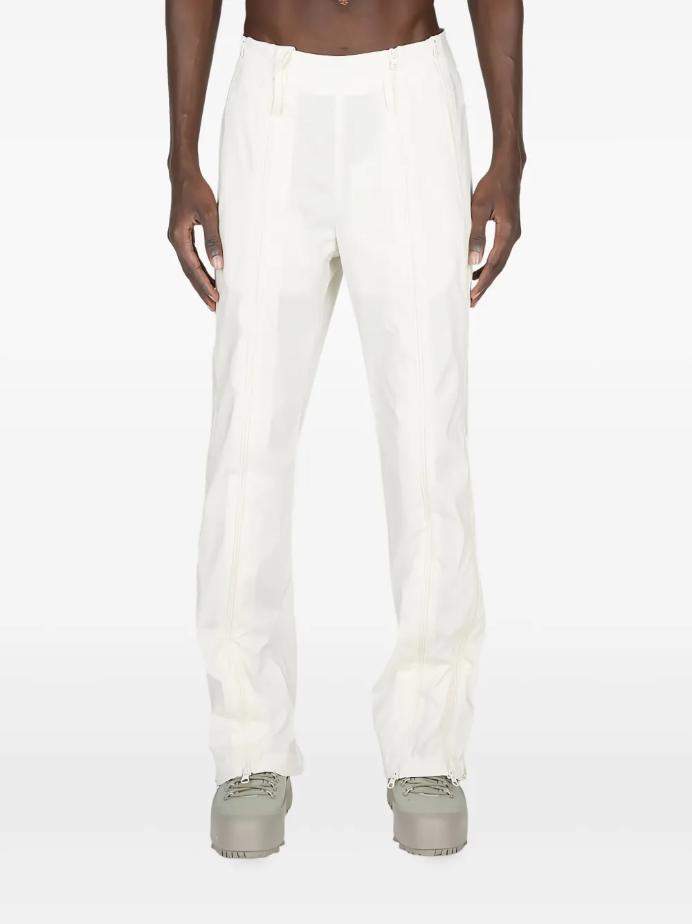Post Archive Faction zip-detail trousers | White | Image 1