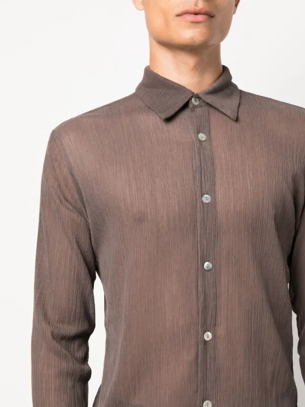 Ludovic De Saint Sernin long-sleeve Mesh Shirt - Farfetch