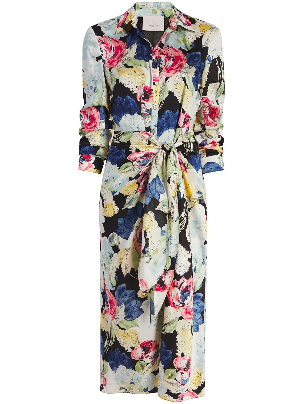 Jacey floral-print silk dress