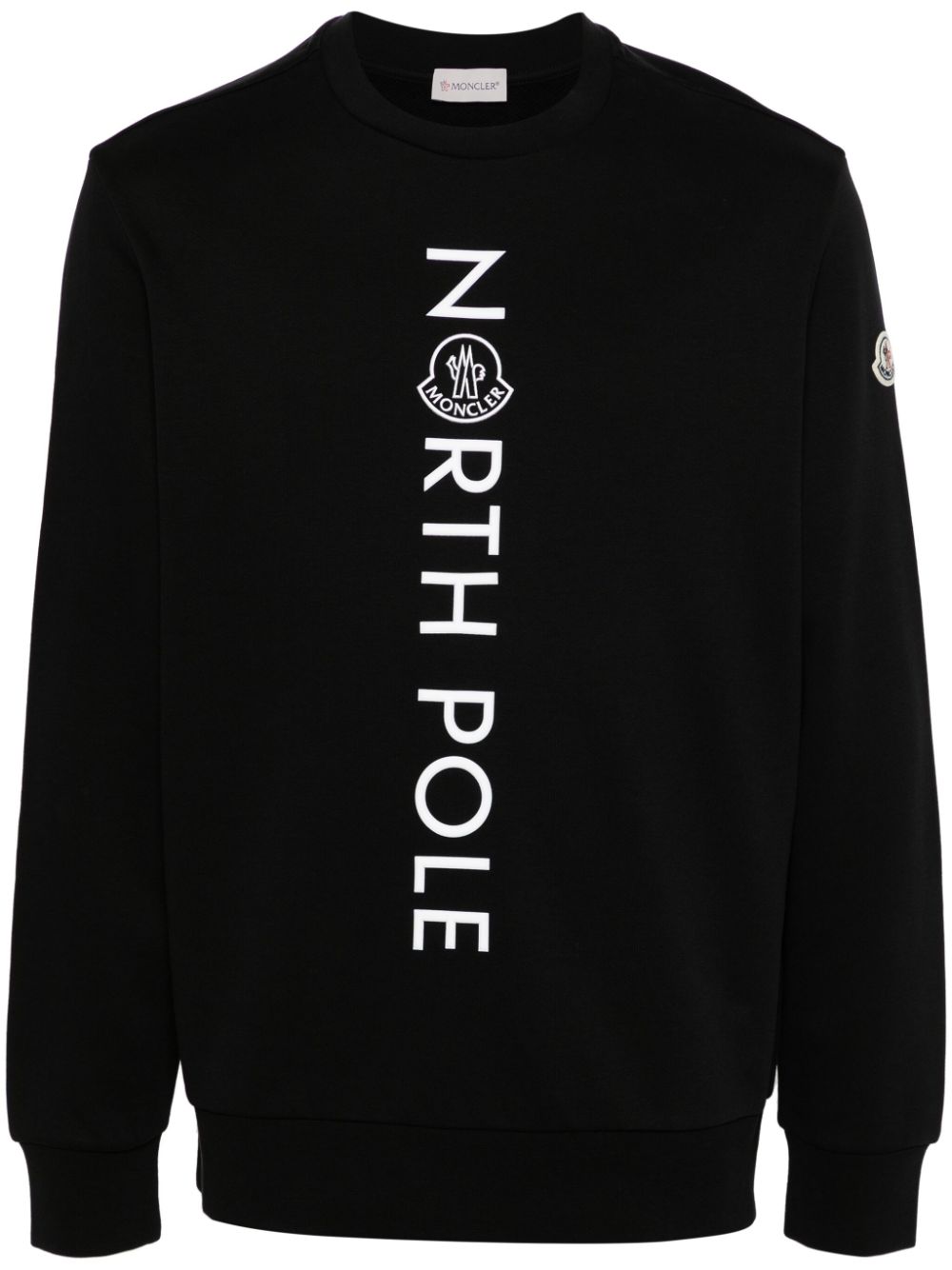 Moncler Logo-print Jersey Sweatshirt In Black