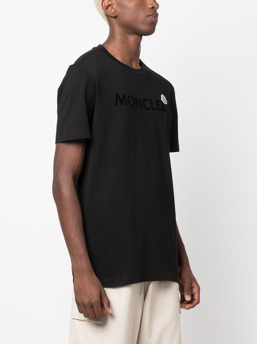Moncler flocked-logo Cotton T-shirt - Farfetch