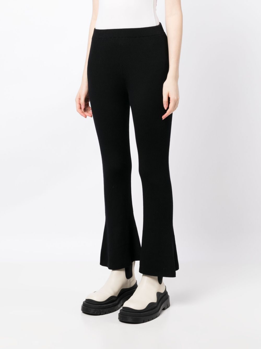 Shop Cfcl Wool Flared Trousers In Black