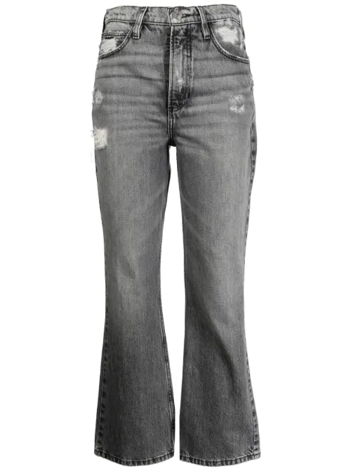 Jean taille-haute à effet usé - FRAME - Modalova
