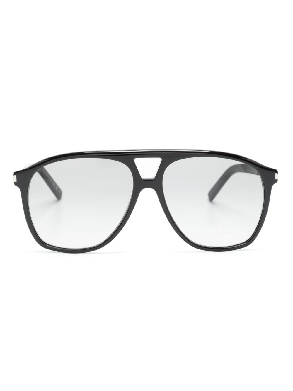 Saint Laurent Eyewear Double-Bridge pilot-frame Sunglasses - Black