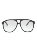 Saint Laurent Eyewear oversized pilot-frame sunglasses - Black