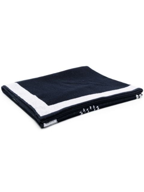 Giorgio Armani - embroidered-logo cotton towel