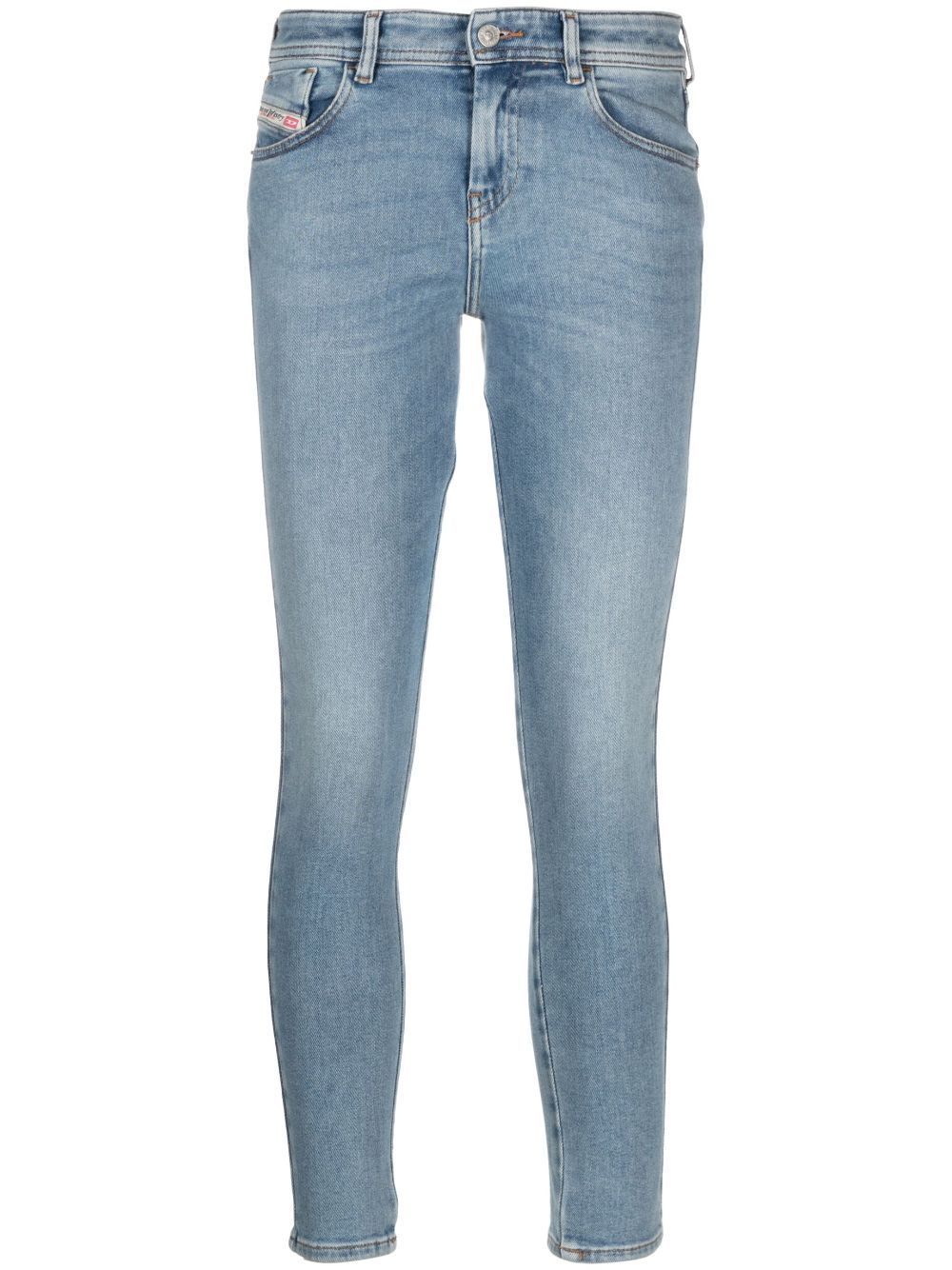 Shop Diesel 2017 Slandy Skinny Jeans In Blue