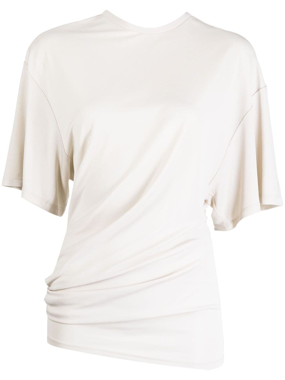 Christopher Esber Draped Waist Short-sleeve T-shirt In White