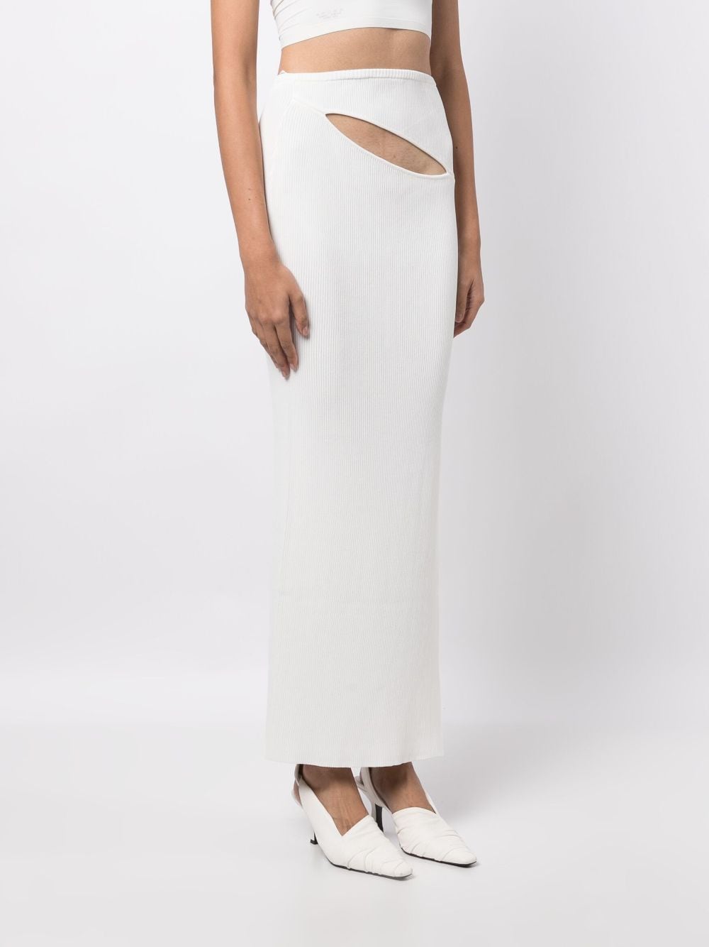 Shop Christopher Esber Cut-out Maxi Skirt In White