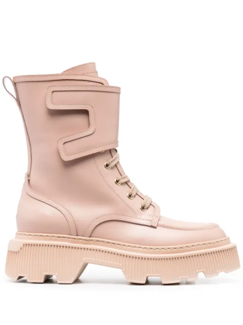 Santoni botas con puntera redonda 