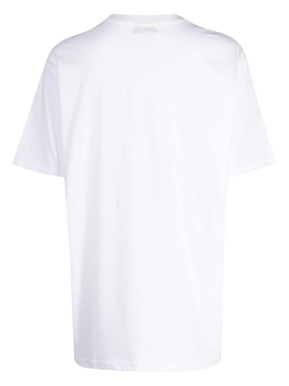 Shop Collina Strada Slogan-print Crew-neck T-shirt In White