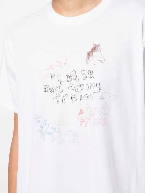 【関税込み】Collina Strada Tシャツ Collina Strada graphic-print Organic Cotton T-shirt | White