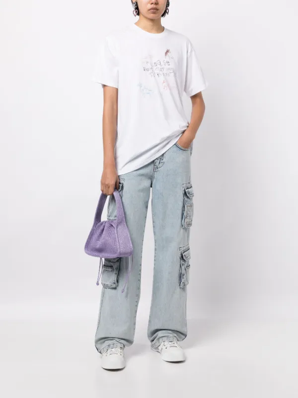 【関税込み】Collina Strada Tシャツ Collina Strada graphic-print Organic Cotton T-shirt | White