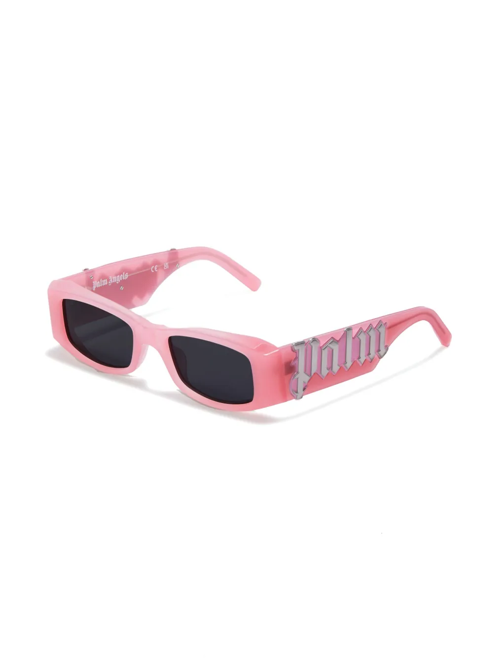 Shop Palm Angels Angel Rectangle-frame Sunglasses In Pink