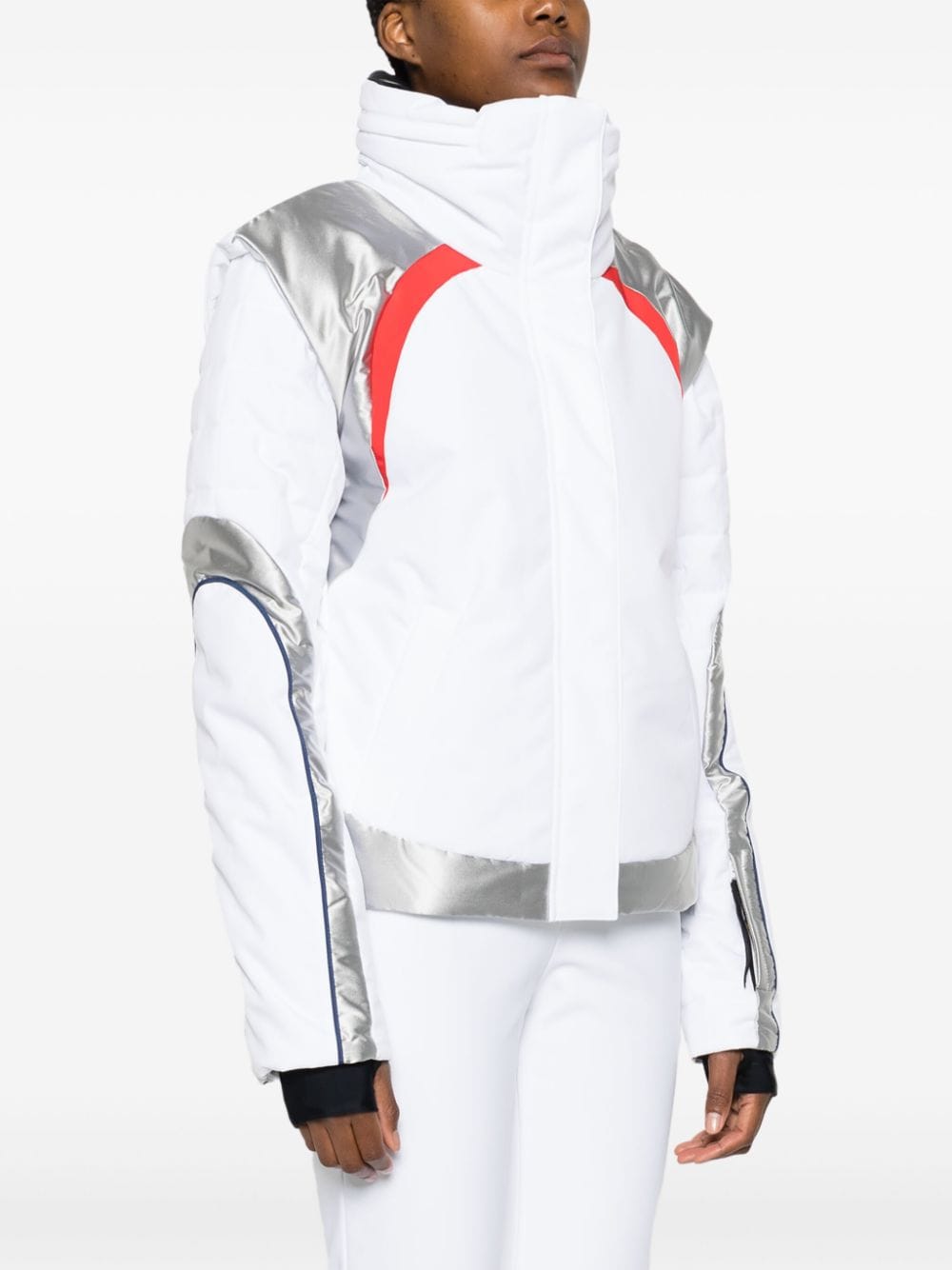 Shop Rossignol Lunar Panelled Padded Jacket In White