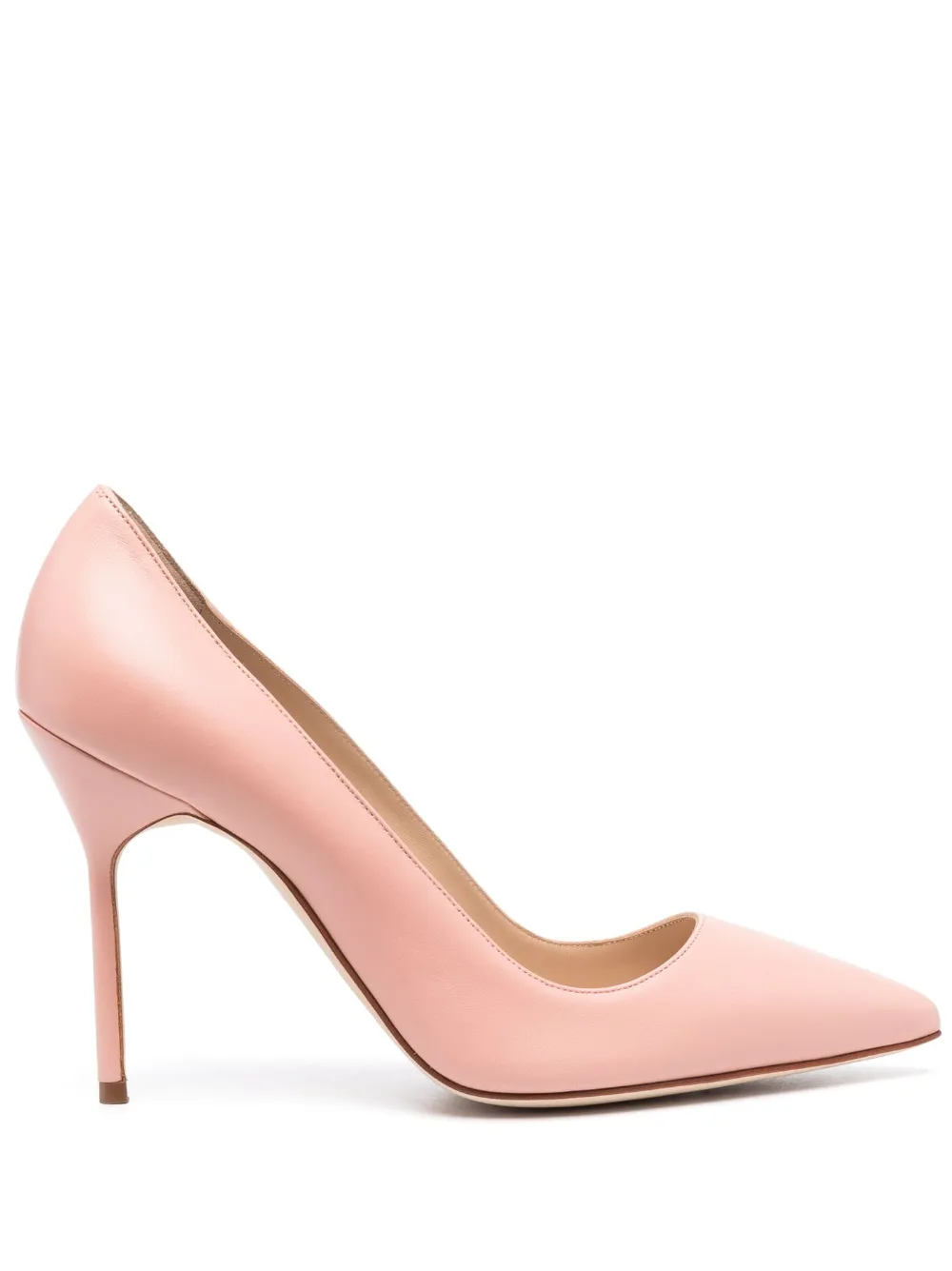 Manolo Blahnik 'bb' Pointy Toe Pump In Hot Pink Patent