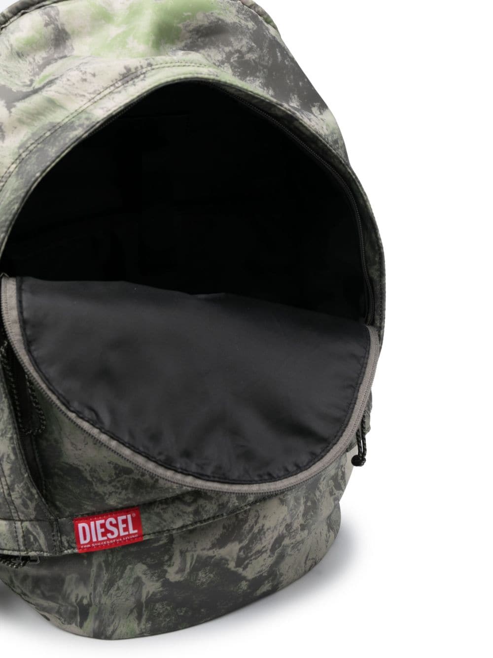 Shop Diesel Rave X Planet-print Backpack In Grün