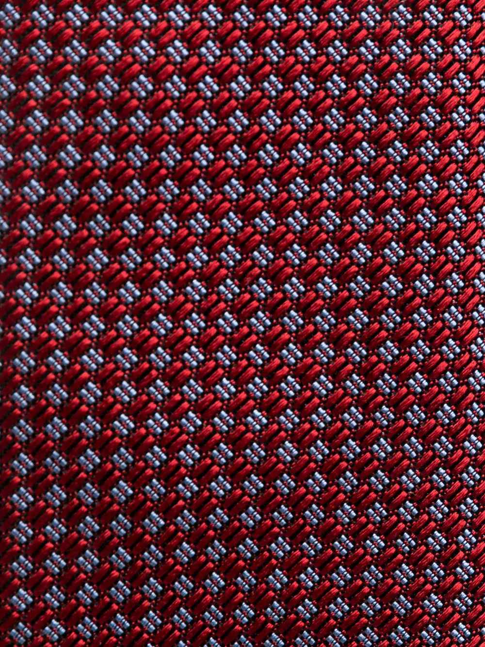 Giorgio Armani micro-dot print silk tie - Rood